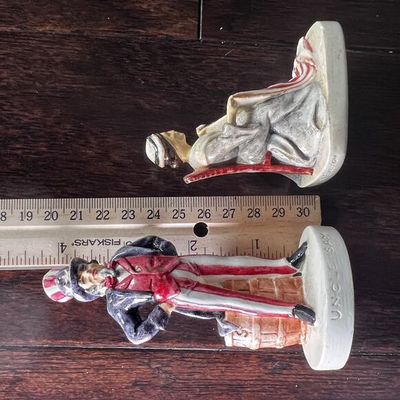 (3) P.W. Baston Sebastian Miniatures Figures Uncle Sam Betsy Ross Pilgrims - Picture 6 of 11